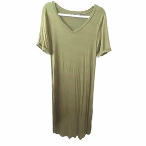 * West Kei Tee Shirt Dress Size Medium Olive Green